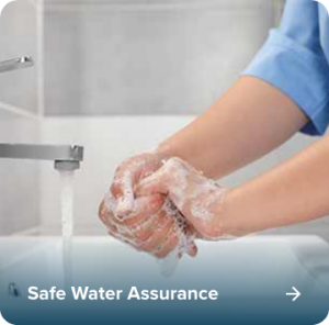 Healthcare professional washing hands with safe water from Dooley’s Water Solutions
